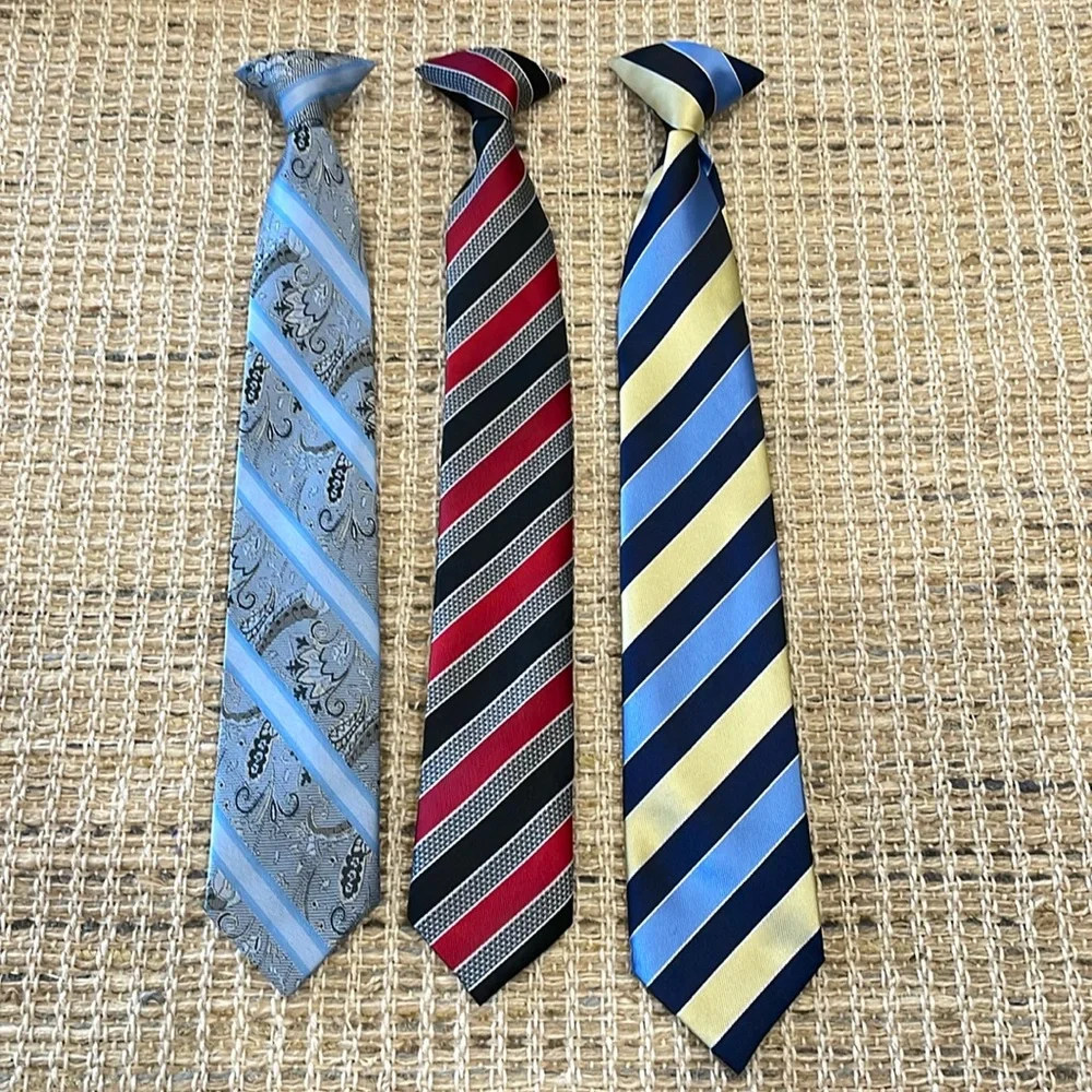 Bundle of 3 Kids Size Clip on Ties